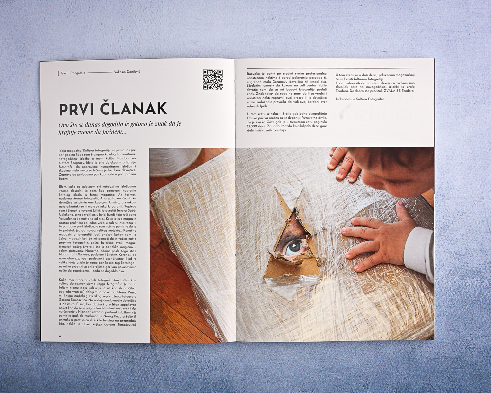 Fotografija prvog članka magazina Kultura Fotografije
